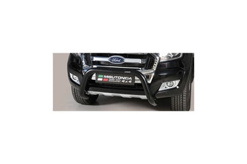 Bull Bar Medium omologato CE Ford Ranger Double Cab 2016–2018 Inox nero Ø63 mm