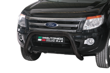Bull Bar SB omologato CE Ford Ranger Double Cab 2012–2015 Inox nero Ø76 mm