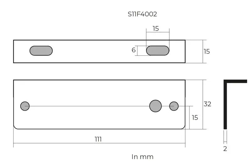 Staffa di montaggio per lampeggianti LED S11F4002 – Tralert – immagine 3