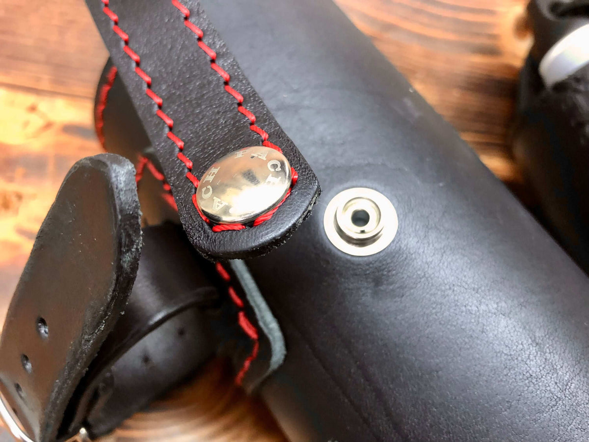 Porta borraccia termica in pelle per forcelle moto da 0,75 – immagine 3