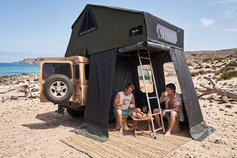 Cabina giorno AutoHome per Overzone – in uso in spiaggia