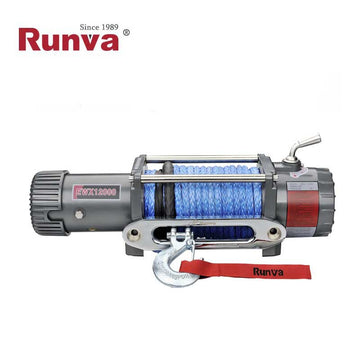 Verricello elettrico RUNVA EWX 12000, 5.443 kg, 12 V, fune sintetica e radiocomando