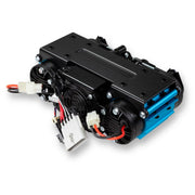 Compressore bicilindrico CKMTA12, vista posteriore con ventole e connettori