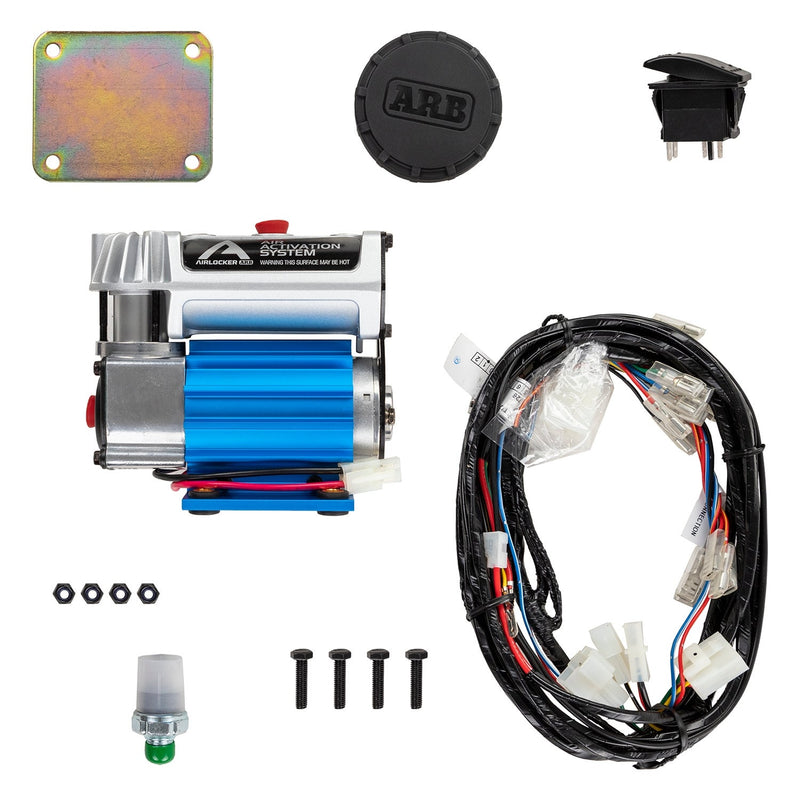 Contenuto del kit compressore CKSA12 con cablaggio e minuteria