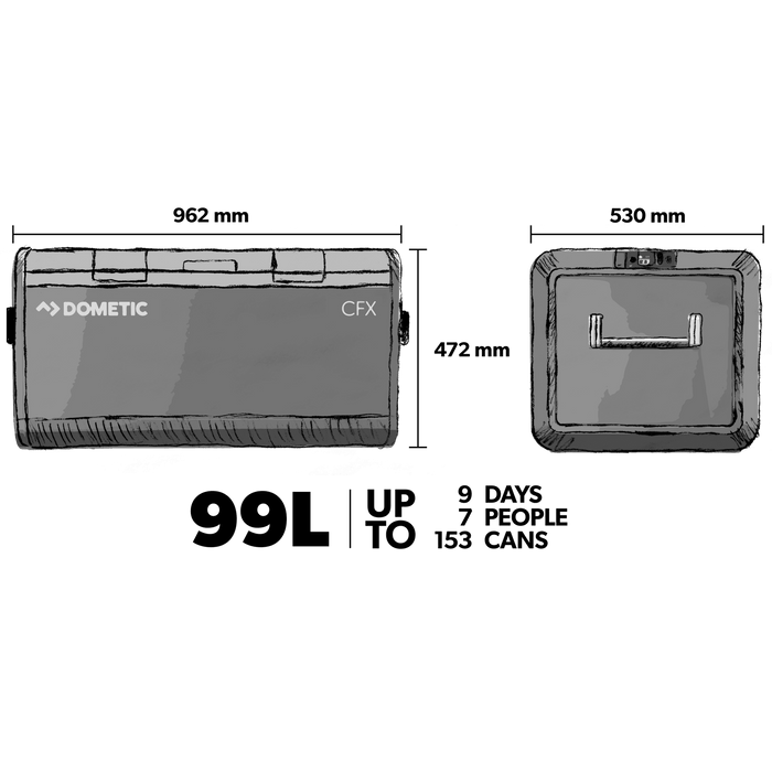 Dometic CFX3 100 Portable compressor refrigerator, 99 l