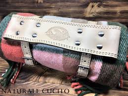 Porta coperta Pach in cuoio naturale 4 mm per moto custom