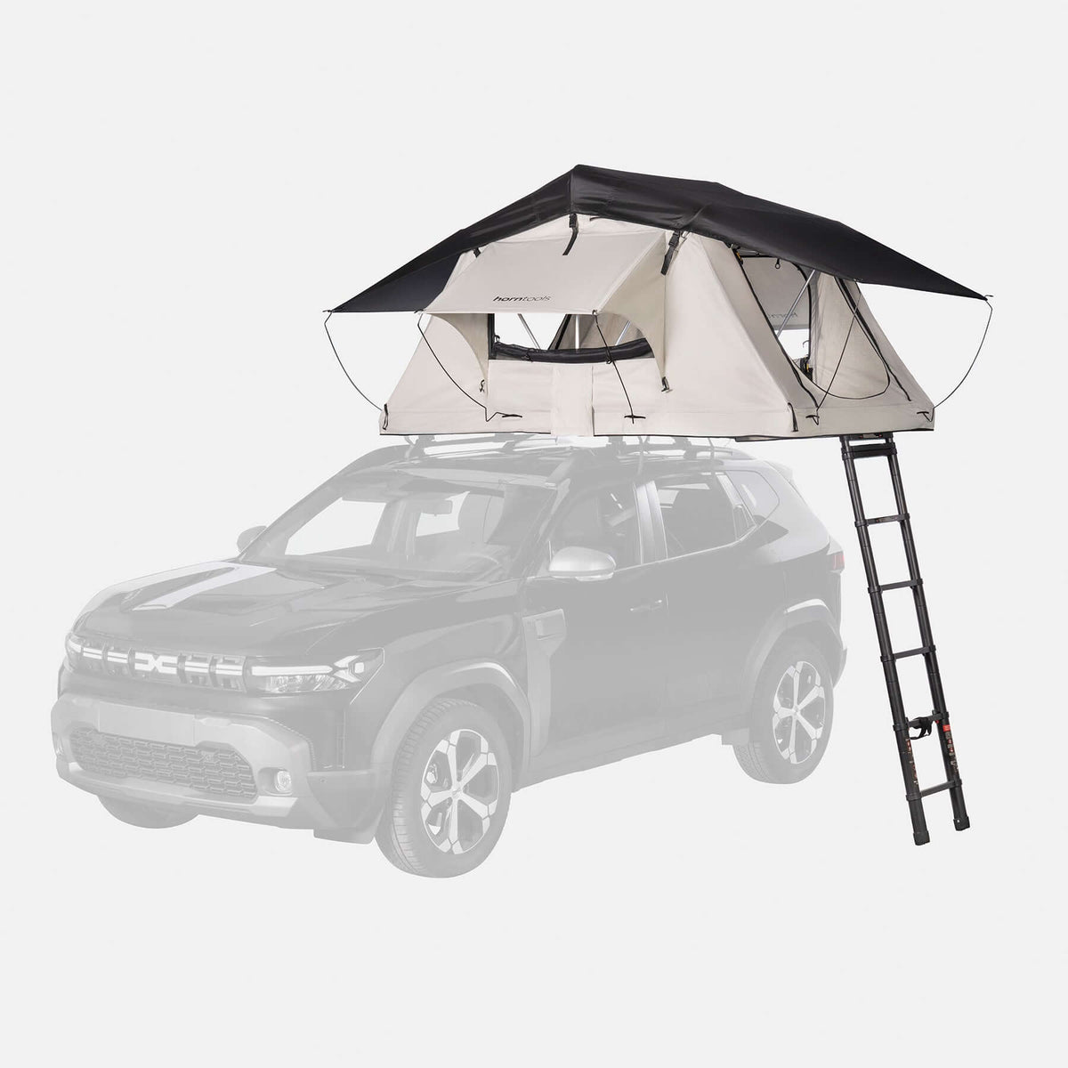 Tenda da tetto Track 130 cm montata su auto | Horntools