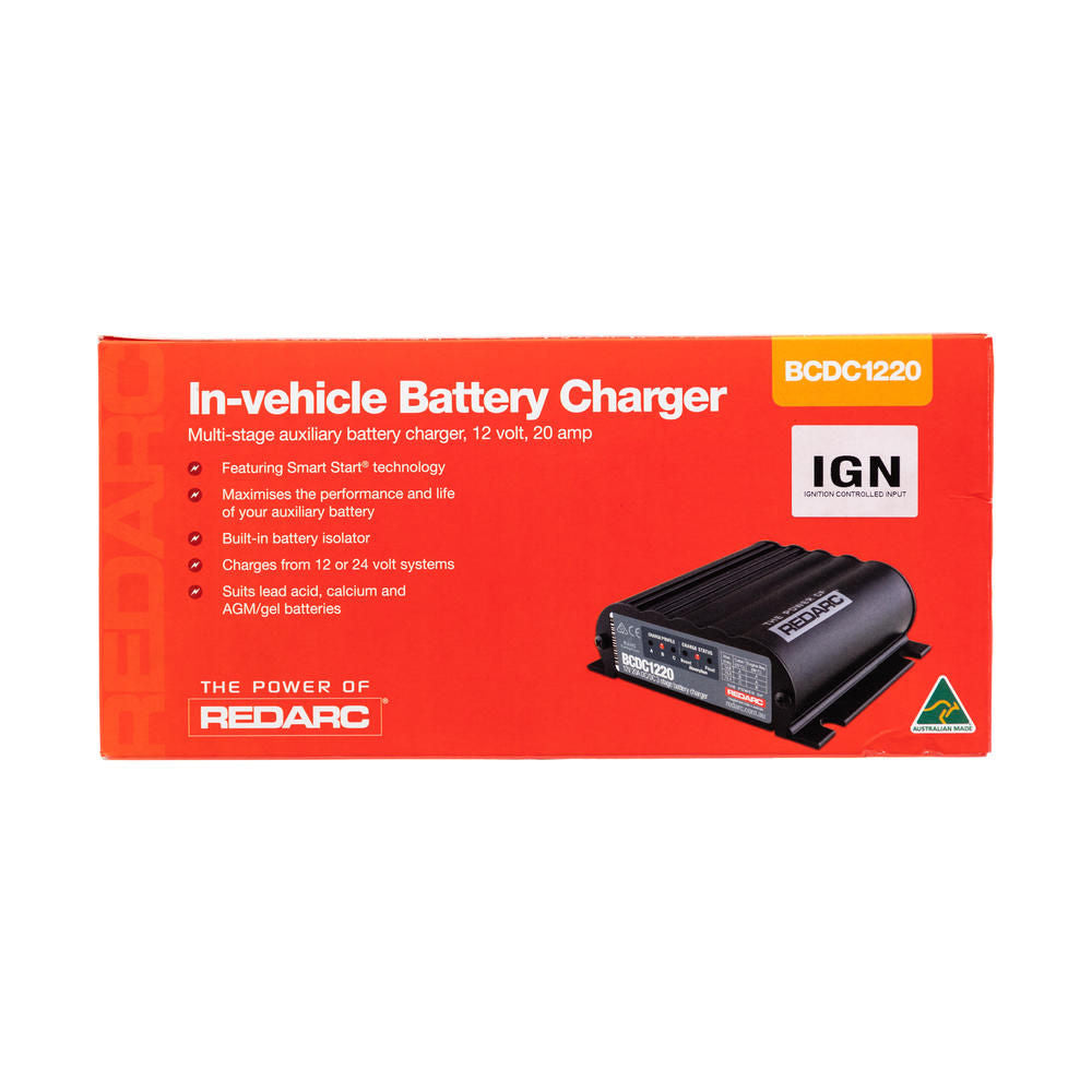 Caricatore DC-DC Redarc 12 V 20 A con ingresso accensione