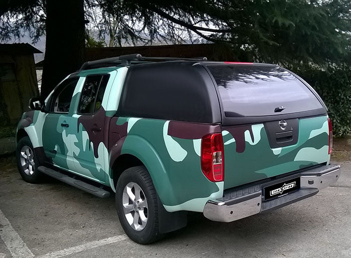 Linextras Starlux – Hard top in vetroresina Nissan Navara D40 2005–2010 Double Cab senza finestrini laterali – foto 2