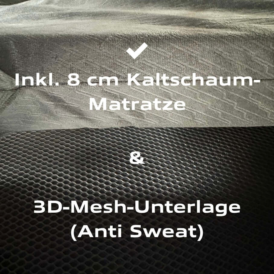 Materasso da 8 cm in schiuma fredda e memory foam | Horntools