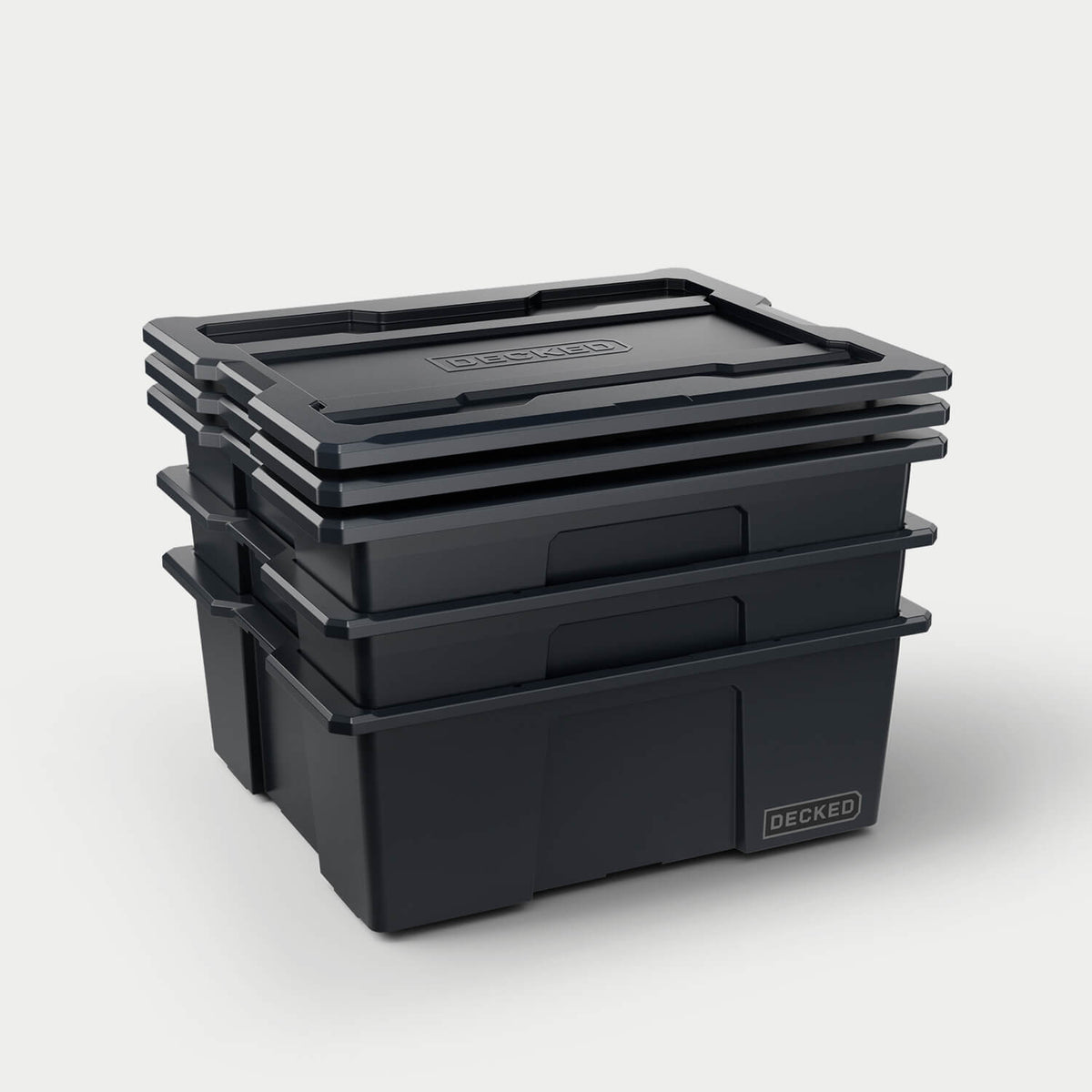 Contenitori impilabili DECKED Payloader 32 nero (3 pezzi)