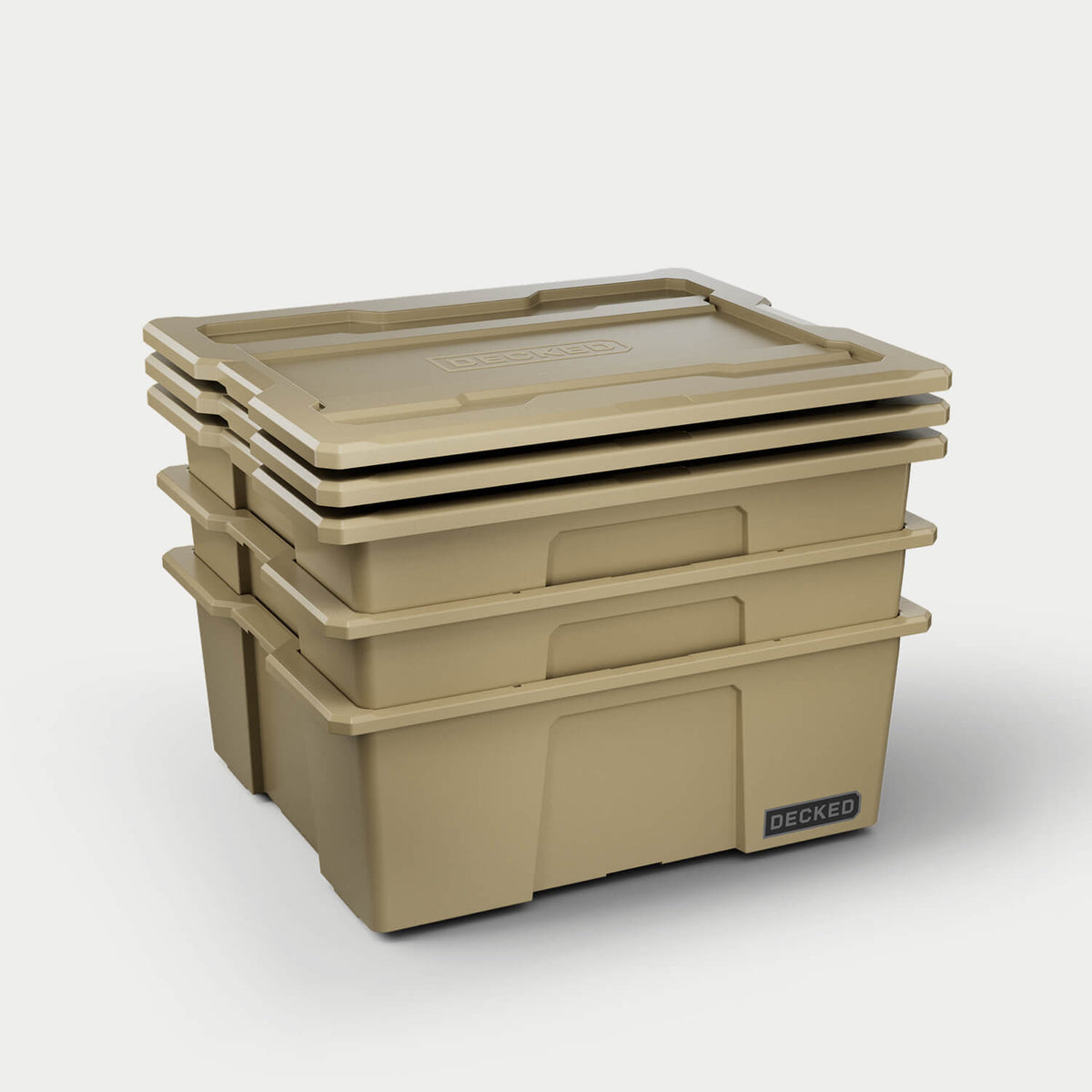 Contenitori impilabili DECKED Payloader 32 beige (3 pezzi)