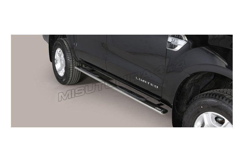 Pedane laterali Ford Ranger Double Cab 2016–2018 GPO/295/IX inox lucido