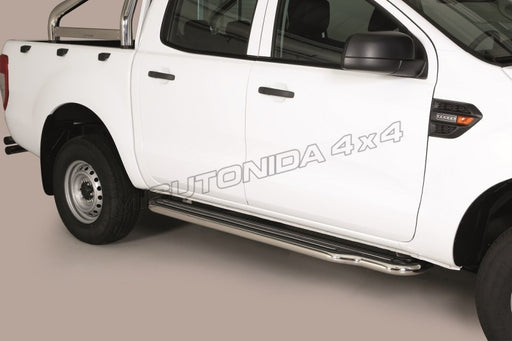 Pedane laterali Ford Ranger Double Cab 2019–2022 Misutonida P/295/IX inox lucido