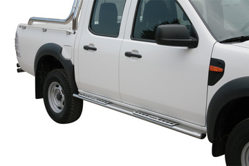 Protezioni laterali Design Ford Ranger Double Cab 2009–2011 Inox lucido