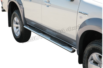 Pedane laterali ovali Grand Pedana Ford Ranger Double Cab 2007–2009 Inox lucido