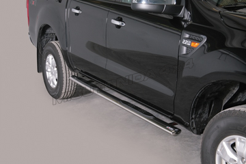 Pedane laterali ovali Grand Pedana Ford Ranger Double Cab 2012–2015 Inox lucido