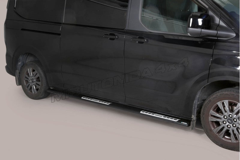 Pedane laterali Ford Transit Custom / Tourneo Custom L2 dal 2024 DSP/515/L2/PL versione nera