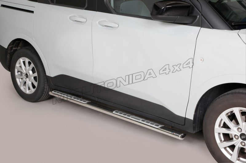 Pedane laterali Ford Transit Courier / Tourneo Courier dal 2024 Misutonida DSP/516/IX inox lucido
