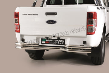 Protezione posteriore Ford Ranger Double Cab 2019–2022 Inox lucido Ø63 mm (DBR/330/IX)