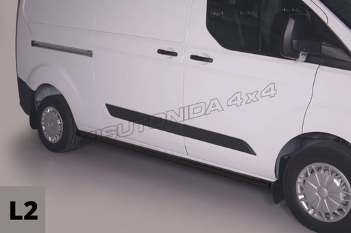 Protezioni laterali Ford Transit Custom LWB/L2 2013–2017 TPS/338/PL versione nera