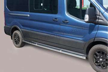 Protezioni laterali Ford Transit L3/L4 dal 2025 Inox lucido Ø63 mm