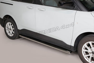 Protezioni laterali ovali Ford Transit Courier / Tourneo Courier dal 2024 Inox lucido Ø63 mm