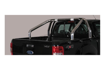 Roll Bar Ford Ranger Double Cab 2016–2018 Inox lucido Ø76 mm (RLSS/2295/IX)