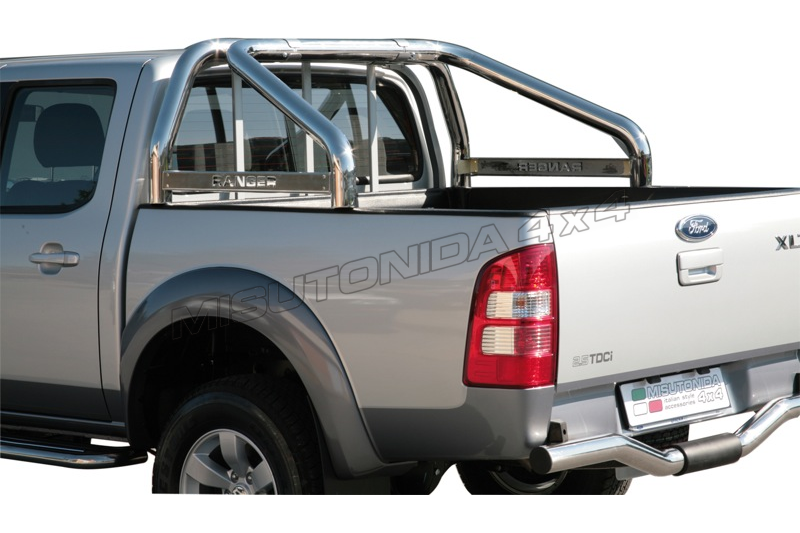 Roll bar Ford Ranger Double Cab 2007–2009 RLSS/K/2204/IX inox lucido