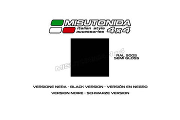 Roll Bar con scritta traforata Ford Ranger Double Cab 2012–2015 Inox nero Ø76 mm (RLSS/K/2295/PL)