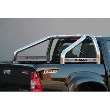 Roll Bar Isuzu D-Max Double Cab 2007–2012 Inox lucido Ø76 mm (RLSS/2197/IX)