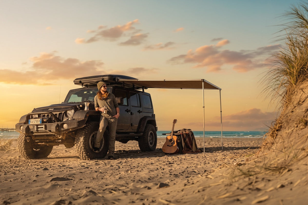 Rolling Top Soft AutoHome – al tramonto nel deserto
