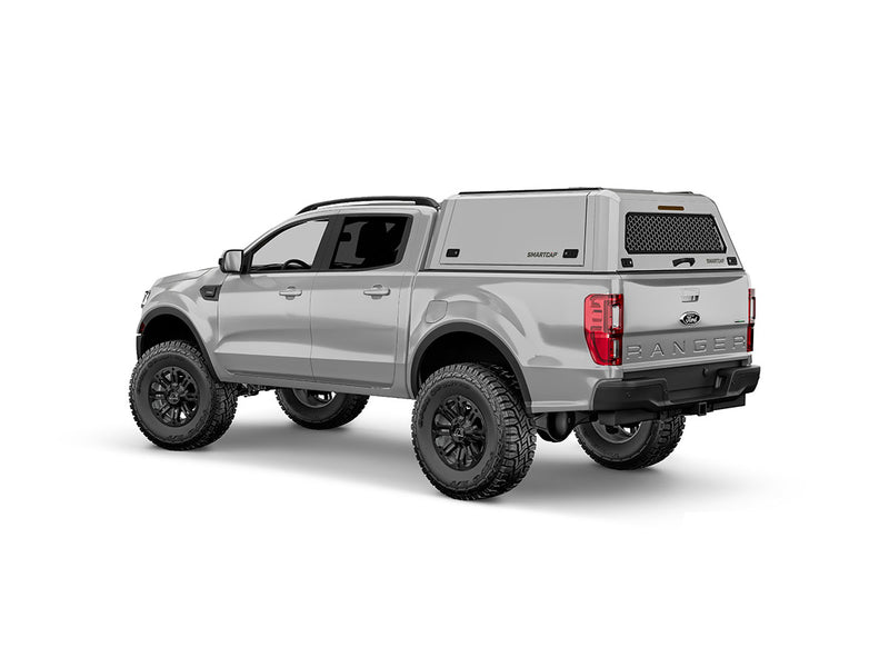 RSI SmartCap EVOc Commercial EC0305-WH Ford Ranger 2012-2022 Double Cab bianco - veicolo completo posteriore tre quarti