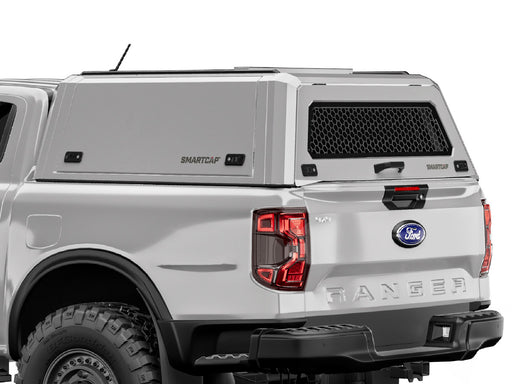 Hard top RSI SmartCap EVOc Commercial per Ford Ranger 2023+ Double Cab, vista posteriore 3/4 ravvicinata