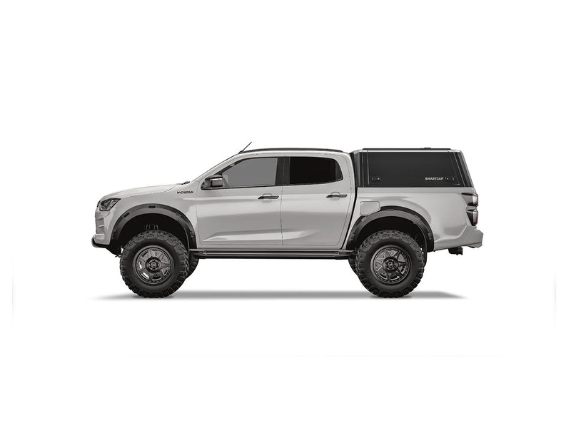 Hard top RSI SmartCap EVOc Commercial per Isuzu D-Max 2020+ Double Cab, vista laterale su sfondo bianco