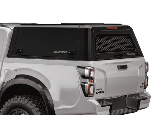 Hard top RSI SmartCap EVOc Commercial per Isuzu D-Max 2020+ Double Cab, vista posteriore 3/4 ravvicinata