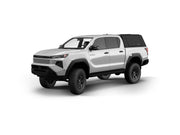 Hard top RSI SmartCap EVOc Commercial per Toyota Hilux 2026+ Double Cab, vista anteriore 3/4 su sfondo bianco
