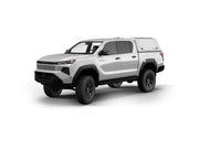Hard top RSI SmartCap EVOc Commercial per Toyota Hilux 2026+ Double Cab, vista anteriore 3/4 su sfondo bianco