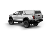 Hard top RSI SmartCap EVOc Commercial per Toyota Hilux 2026+ Double Cab, vista posteriore 3/4 su sfondo bianco