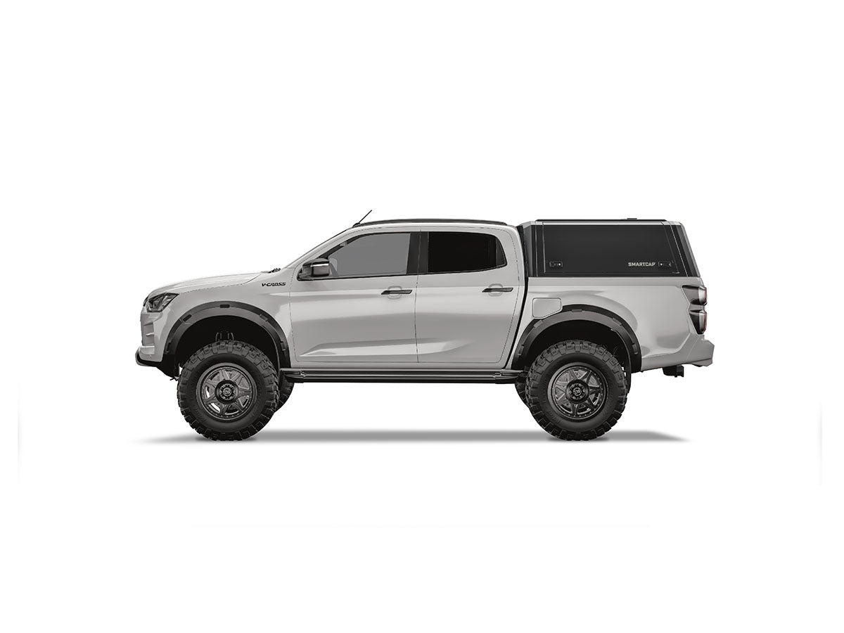 Hard top RSI SmartCap EVOd Defender per Isuzu D-Max 2020+ Double Cab, vista laterale su sfondo bianco