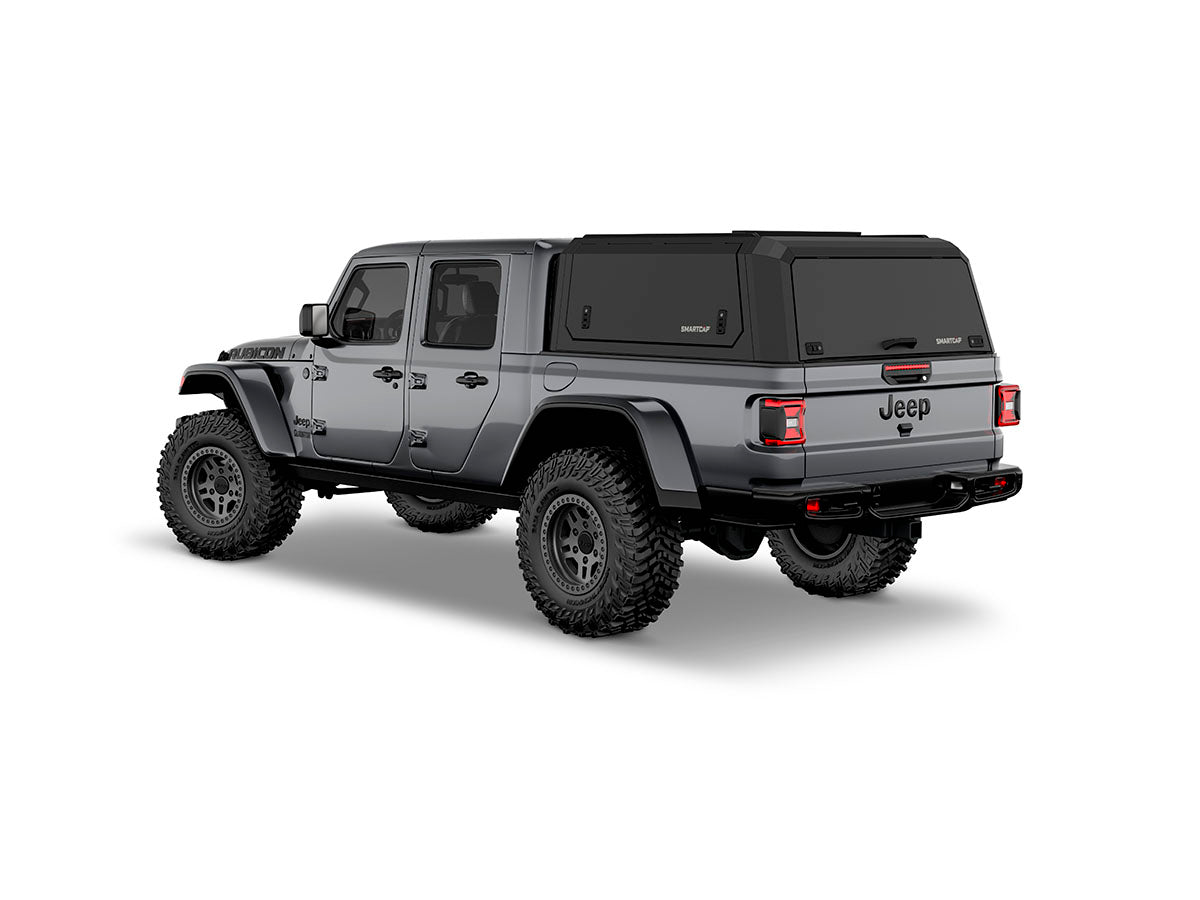 Hard top RSI SmartCap EVOd Defender per Jeep Gladiator 2019+, vista posteriore 3/4 su sfondo bianco