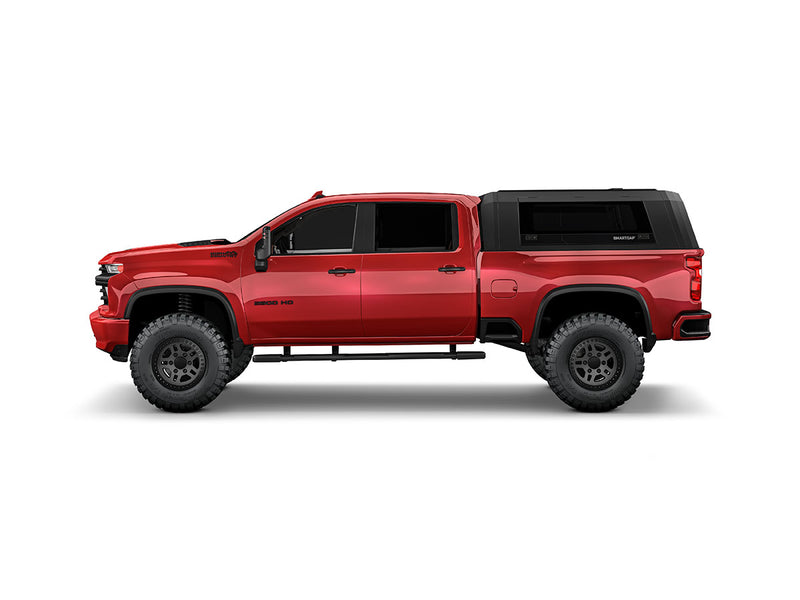 Hard top RSI SmartCap EVOs Sport per Chevrolet Silverado / GMC Sierra 2500/3500 HD 2020+, vista laterale su sfondo bianco
