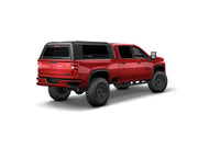 Hard top RSI SmartCap EVOs Sport per Chevrolet Silverado / GMC Sierra 2500/3500 HD 2020+, vista posteriore 3/4 su sfondo bianco