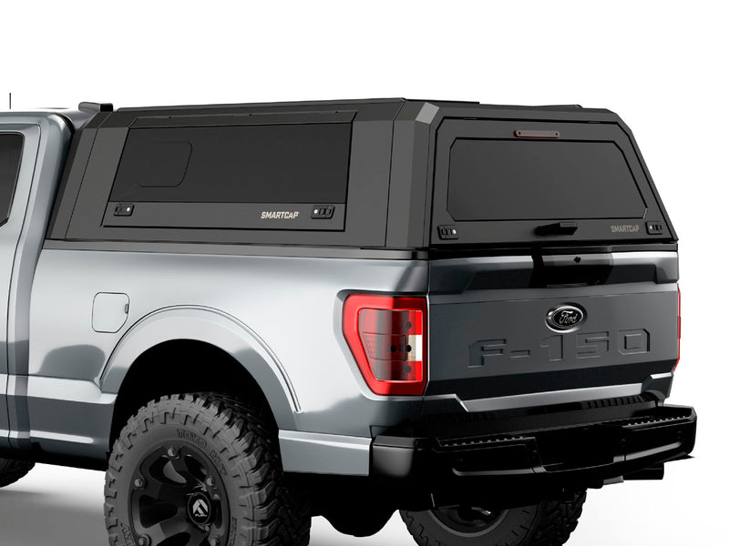 Hard top RSI SmartCap EVOs Sport per Ford F-150 2015–2020 Standard Bed 6,5', vista posteriore 3/4 ravvicinata