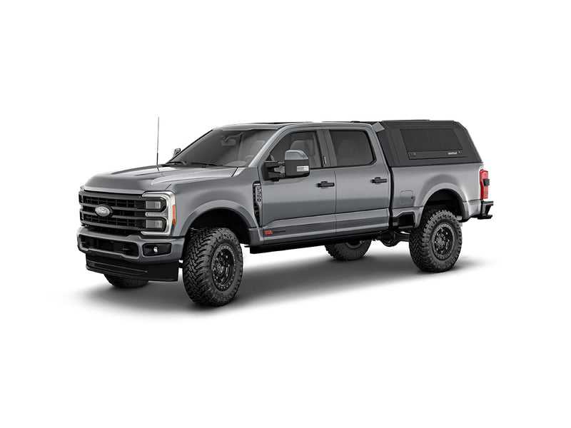 Hard top RSI SmartCap EVOs Sport per Ford F-250 / F-350 Super Duty 2023+, vista anteriore 3/4 su sfondo bianco