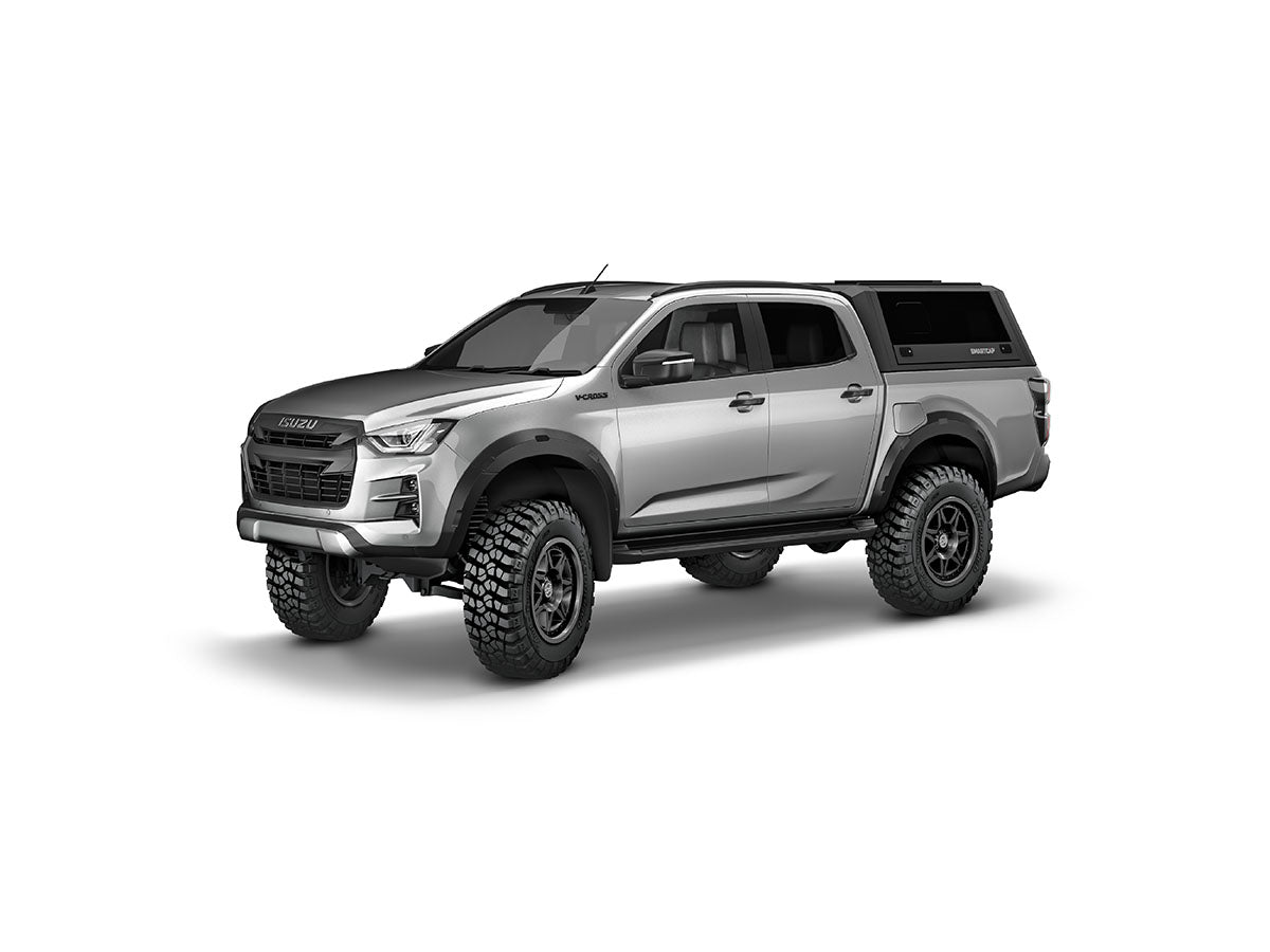 Hard top RSI SmartCap EVOs Sport per Isuzu D-Max 2020+ Double Cab, vista anteriore 3/4 su sfondo bianco