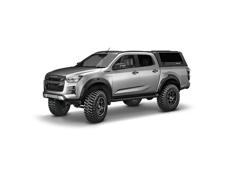 Hard top RSI SmartCap EVOs Sport per Isuzu D-Max 2020+ Double Cab, vista anteriore 3/4 su sfondo bianco