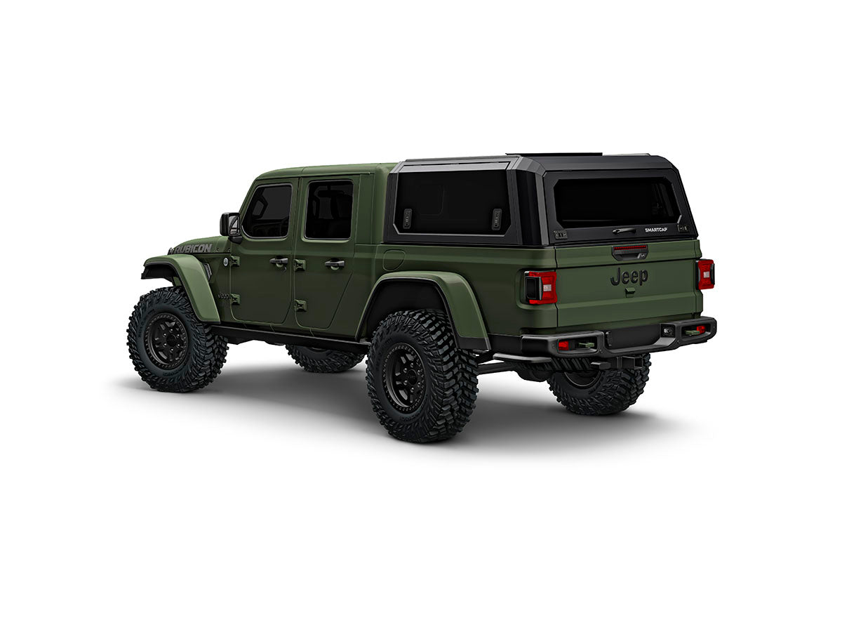 Hard top RSI SmartCap EVOs Sport per Jeep Gladiator 2019+, vista posteriore 3/4 su sfondo bianco