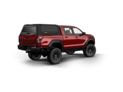 Hard top RSI SmartCap EVOs Sport per Toyota Hilux 2026+ Double Cab, vista posteriore 3/4 lato destro su sfondo bianco