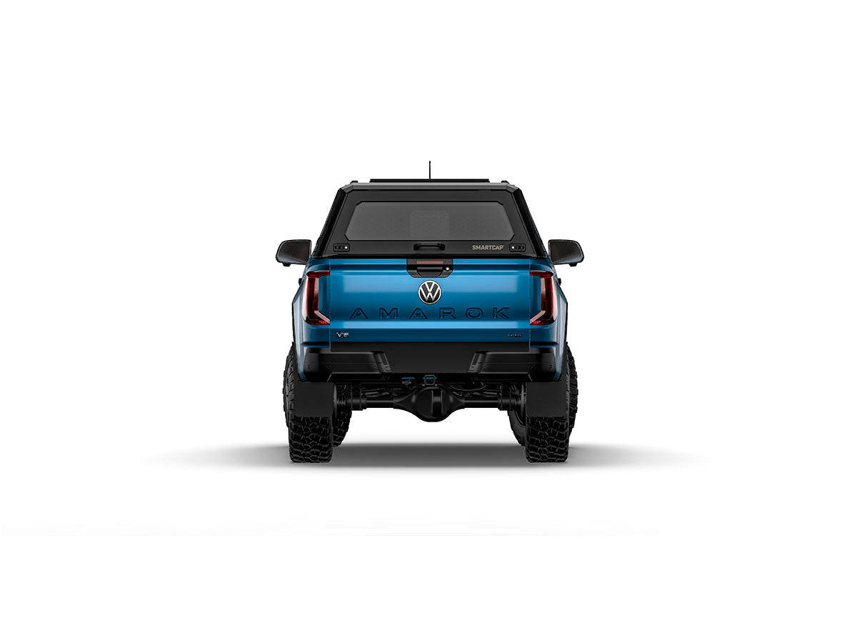Hard top RSI SmartCap EVOs Sport per Volkswagen Amarok 2023+ Double Cab, vista posteriore su sfondo bianco